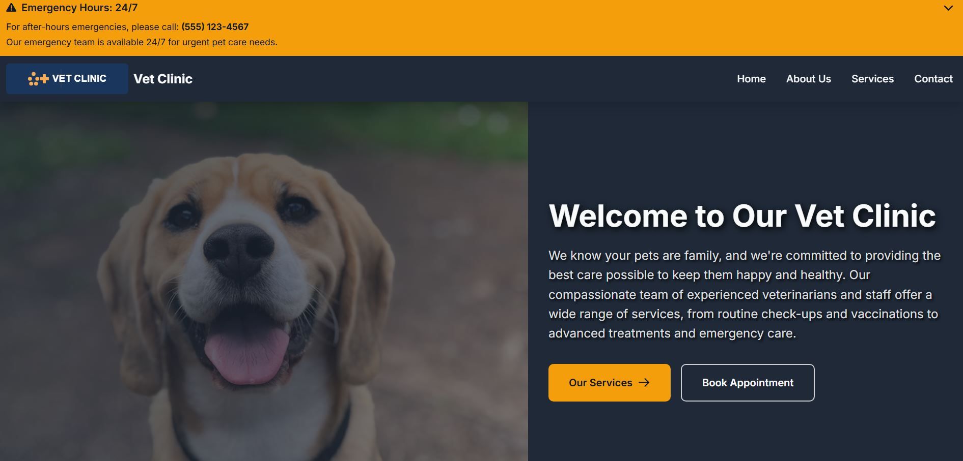 Modern Veterinary Clinic Template